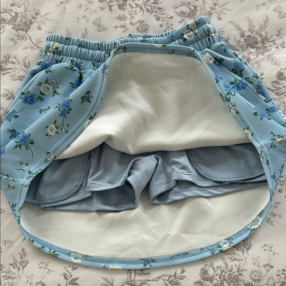 Altar'd State Blue Floral Mini Skirt - Picture 3 of 3